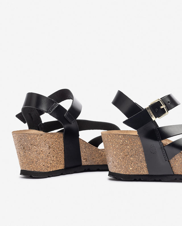 Yokono Sandalia De Cuña CADIZ-302 Negro