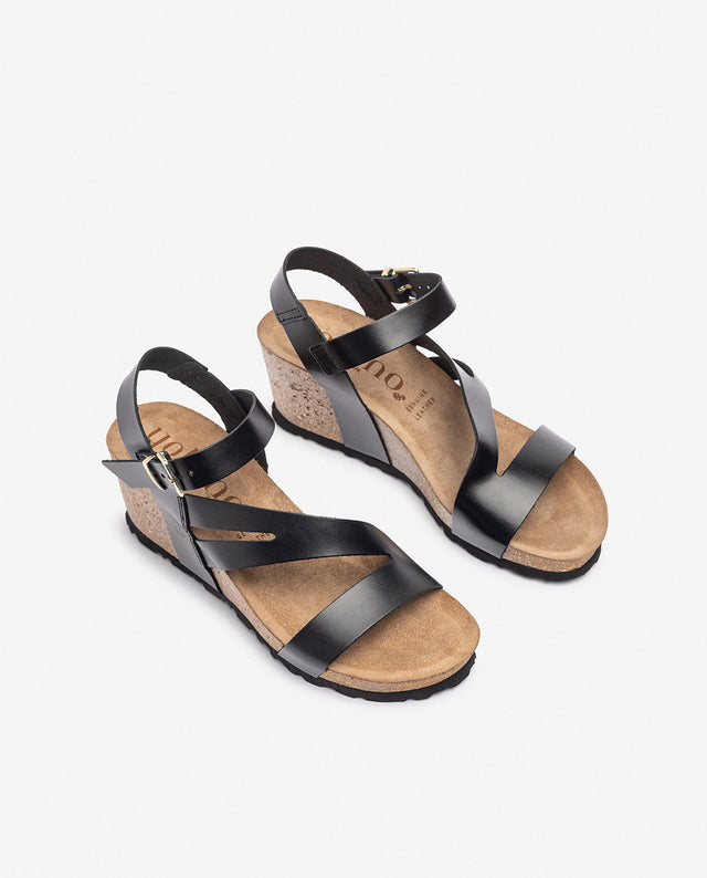 Yokono Sandalia De Cuña CADIZ-302 Negro