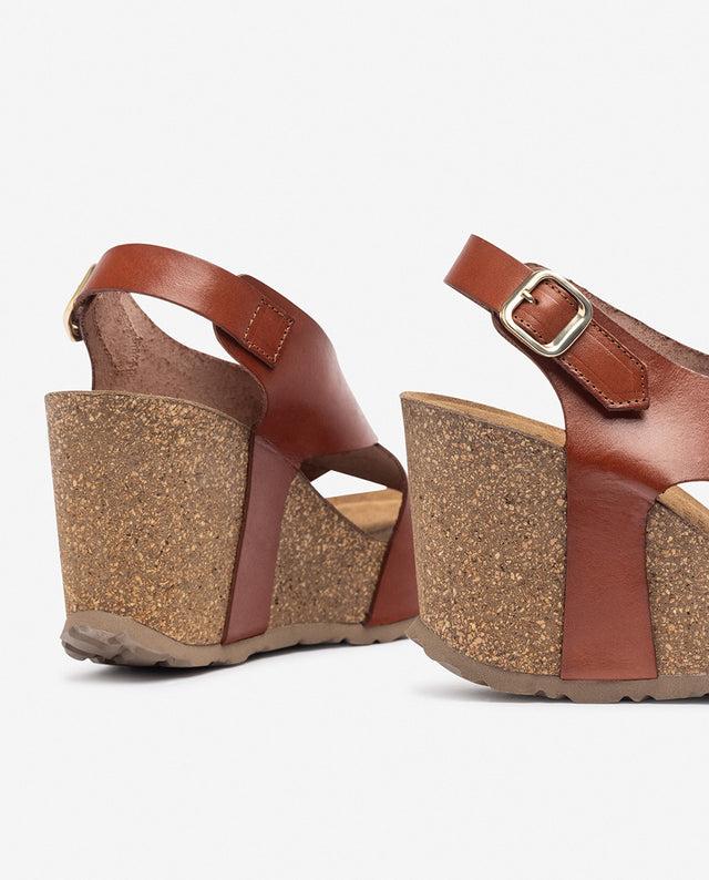 Yokono Sandalia De Cuña CORFU-250 Marrón