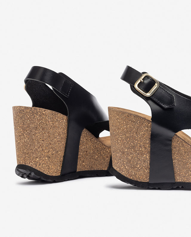 Yokono Sandalia De Cuña CORFU-250 Negro