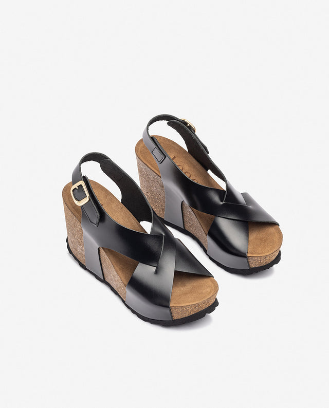 Yokono Sandalia De Cuña CORFU-250 Negro