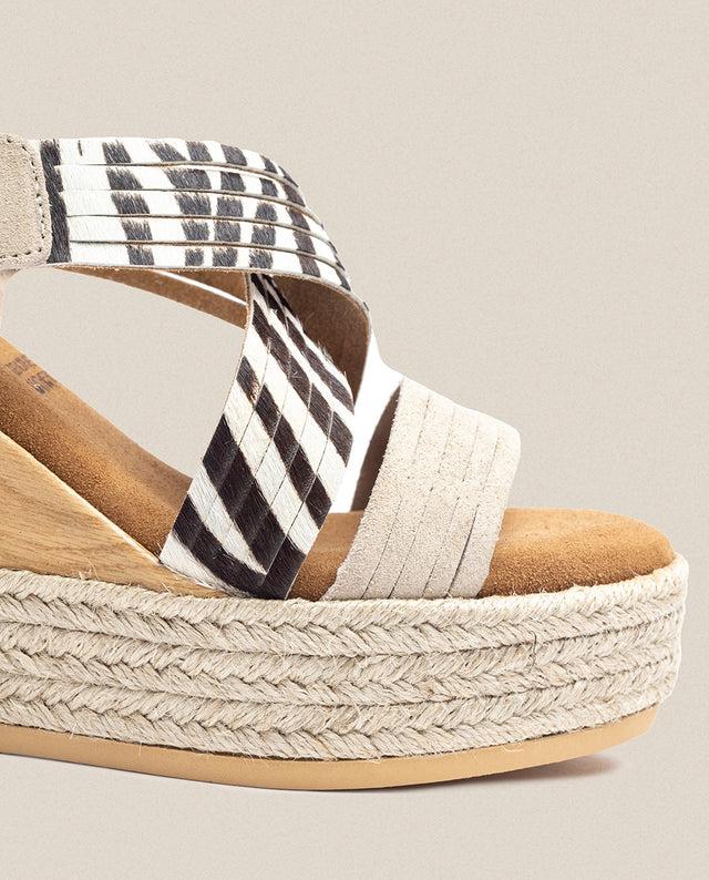 Yokono Sandalia De Cuña Mey 003 Cebra