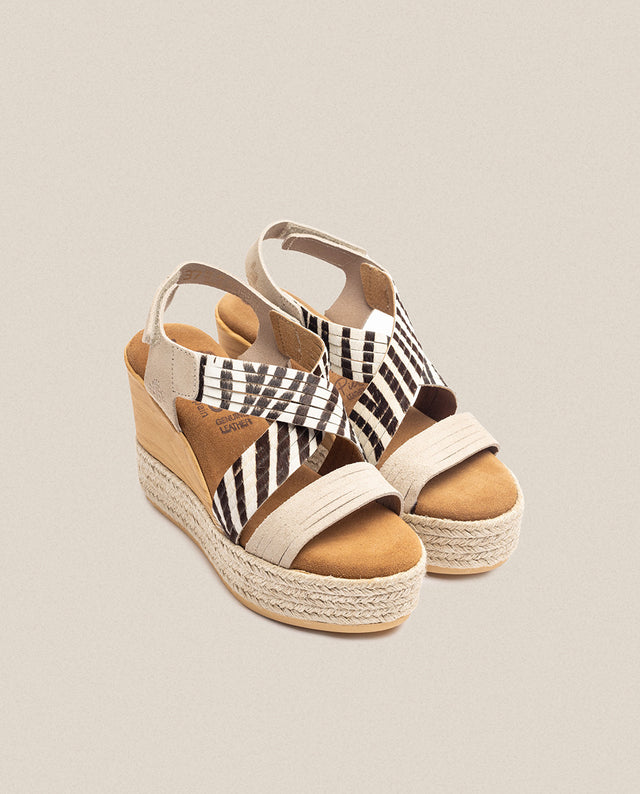 Yokono Sandalia De Cuña Mey 003 Cebra