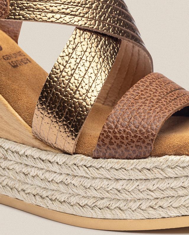 Yokono Sandalia De Cuña Mey 003 Marron