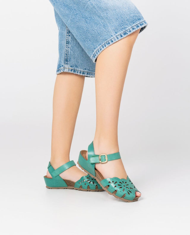 yokono Sandalia de cuña Monaco 047 azul