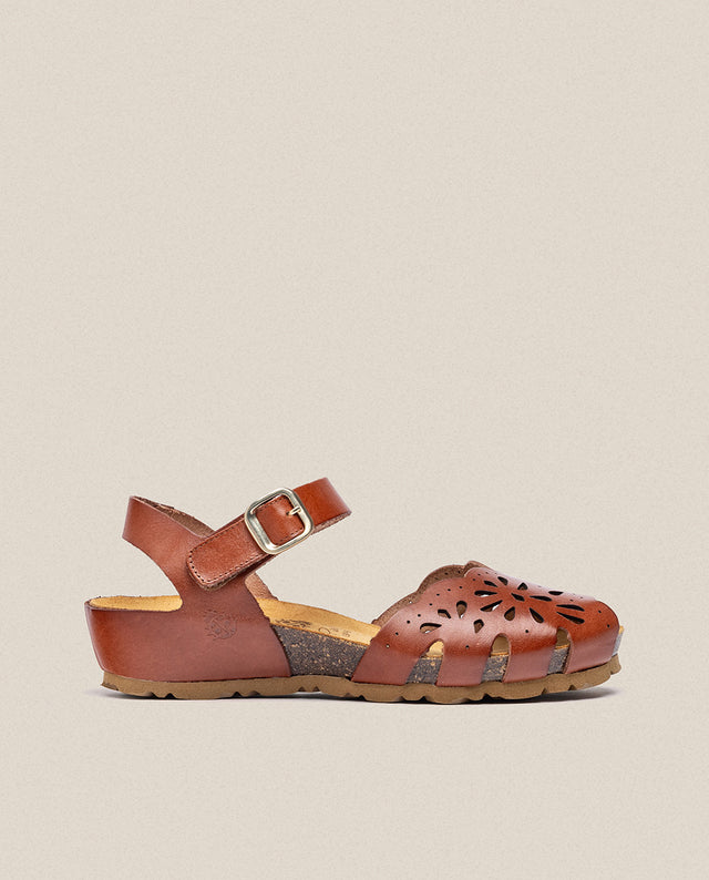 yokono Sandalia de cuña Monaco 047 marrón