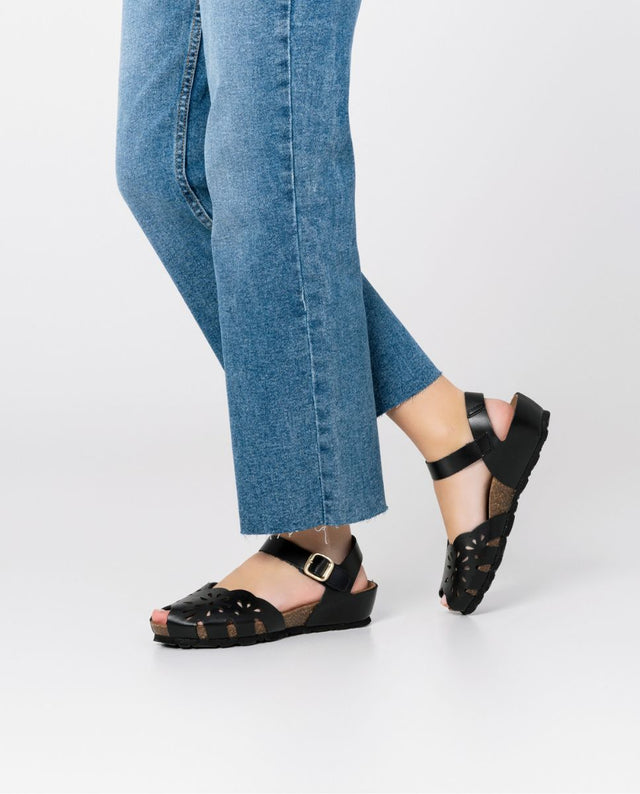 Yokono Sandalia De Cuña Monaco 047 Negro