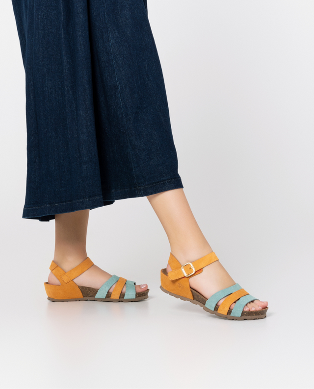 yokono Sandalia de cuña Monaco 048 naranja