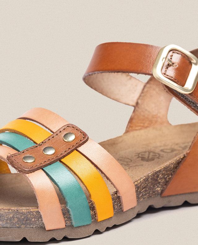 Yokono Sandalia De Cuña Monaco 051 Marrón