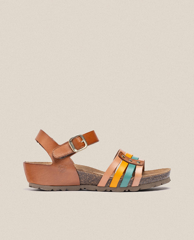 Yokono Sandalia De Cuña Monaco 051 Marrón