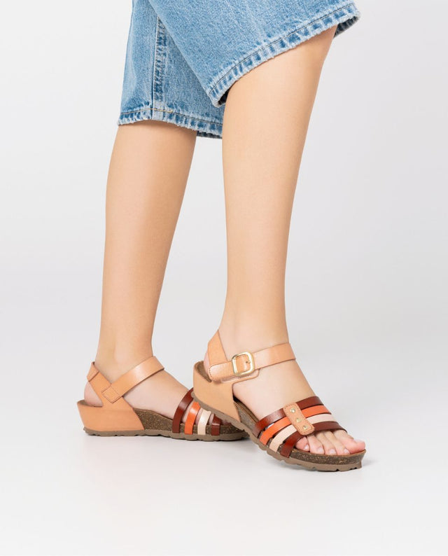 Yokono Sandalia De Cuña Monaco 051 Marrón