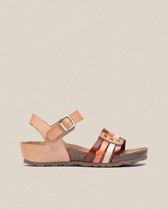 yokono Sandalia de cuña Monaco 051 marrón