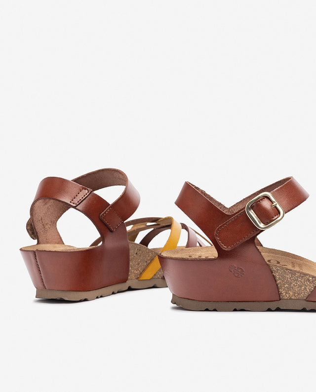 Yokono Sandalia De Cuña MONACO-245 Amarillo