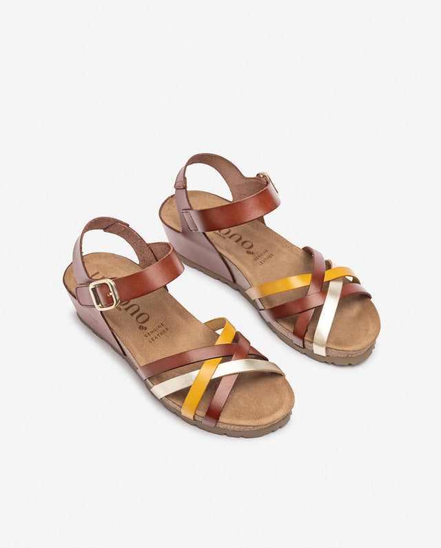 Yokono Sandalia De Cuña MONACO-245 Amarillo