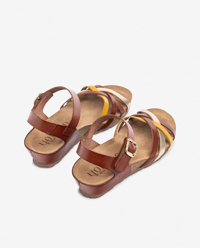 Yokono Sandalia De Cuña MONACO-245 Amarillo