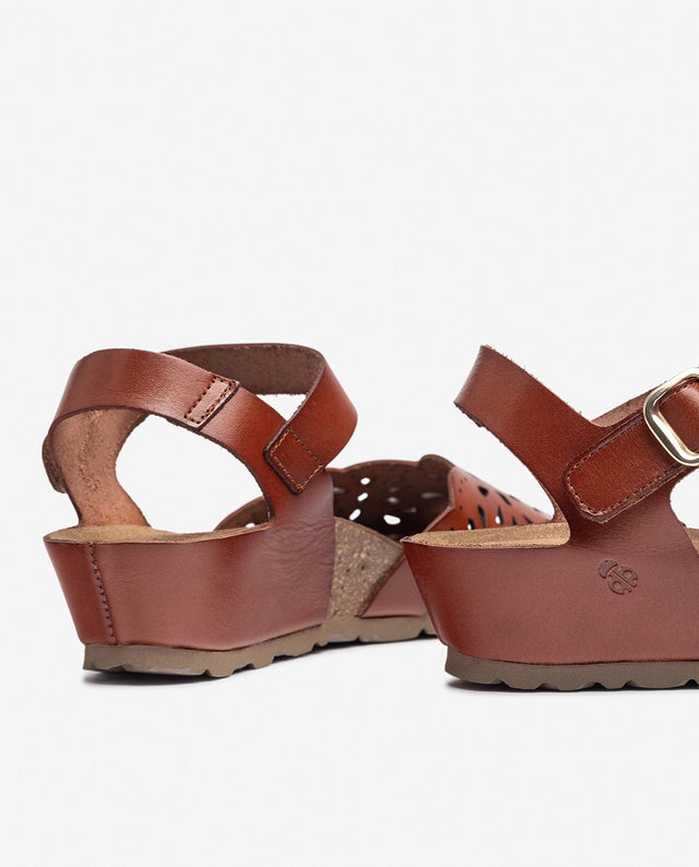 Yokono Sandalia De Cuña MONACO-247 Marrón