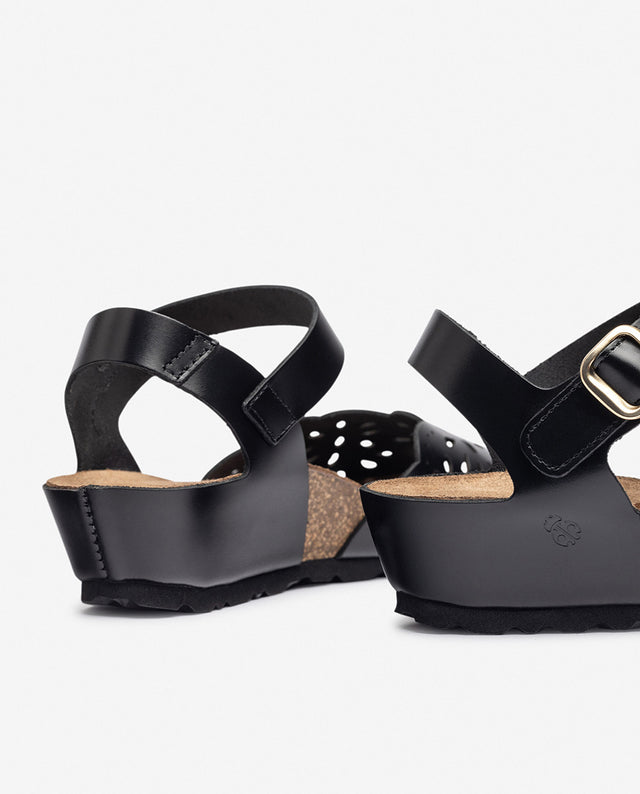 Yokono Sandalia De Cuña MONACO-247 Negro