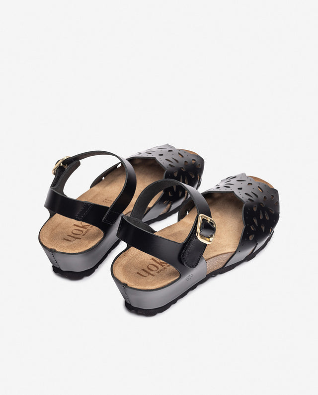 Yokono Sandalia De Cuña MONACO-247 Negro