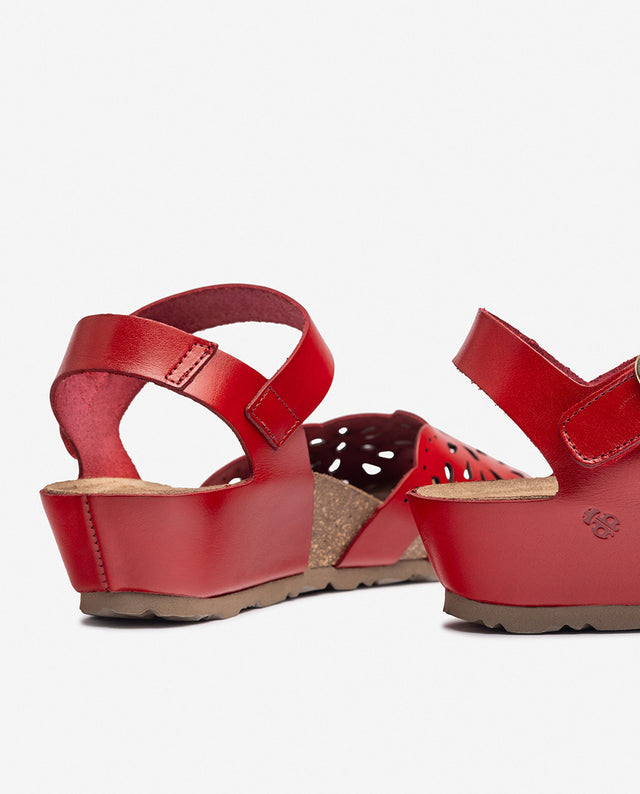 Yokono Sandalia De Cuña MONACO-247 Rojo