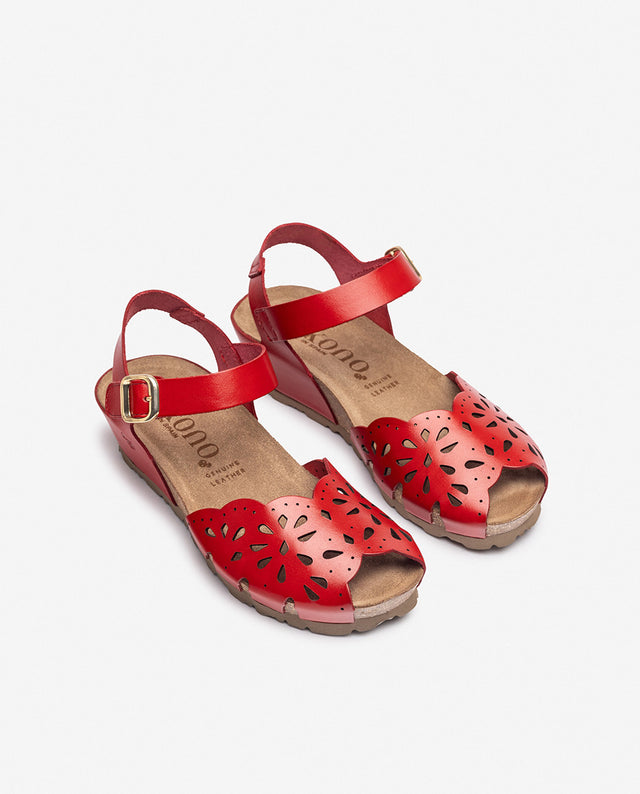 Yokono Sandalia De Cuña MONACO-247 Rojo