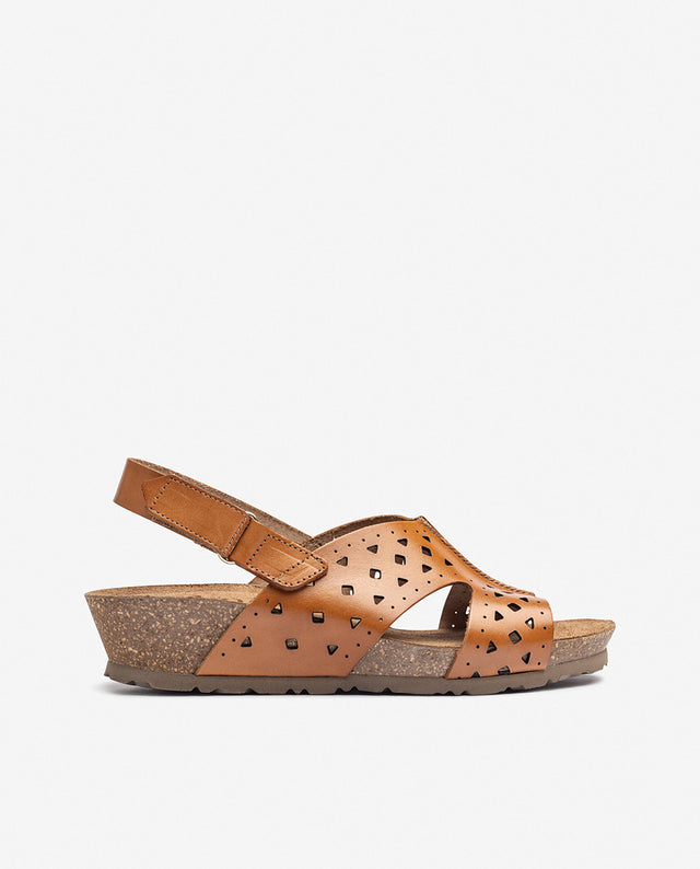 yokono Sandalia de cuña MONACO-252 marrón