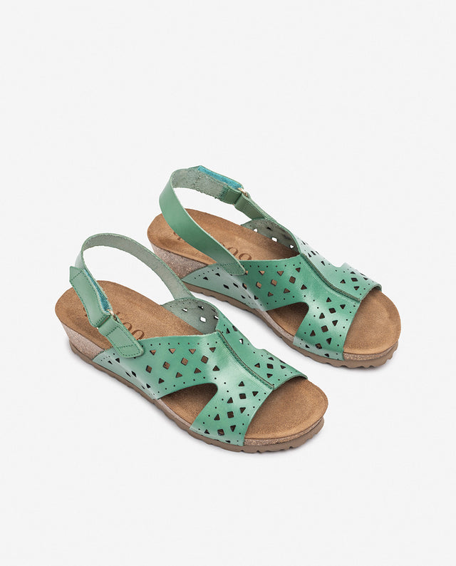 Yokono Sandalia De Cuña MONACO-252 Verde