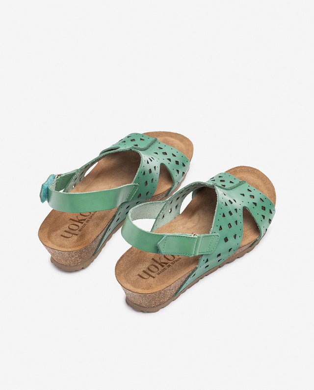 Yokono Sandalia De Cuña MONACO-252 Verde