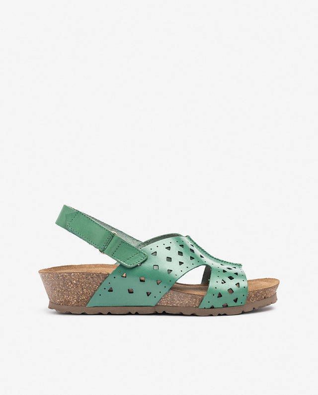 yokono Sandalia de cuña MONACO-252 verde