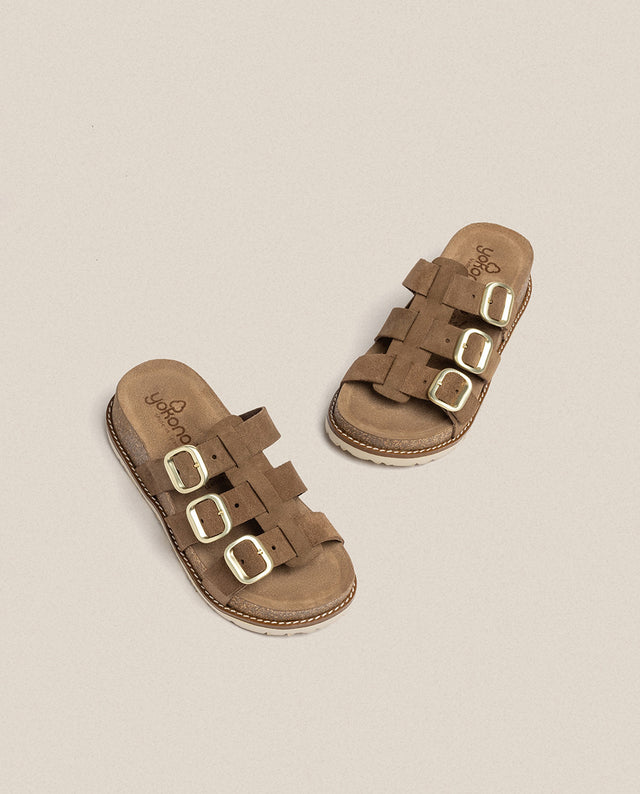 Yokono Sandalia De Plataforma Oca 004 Marrón