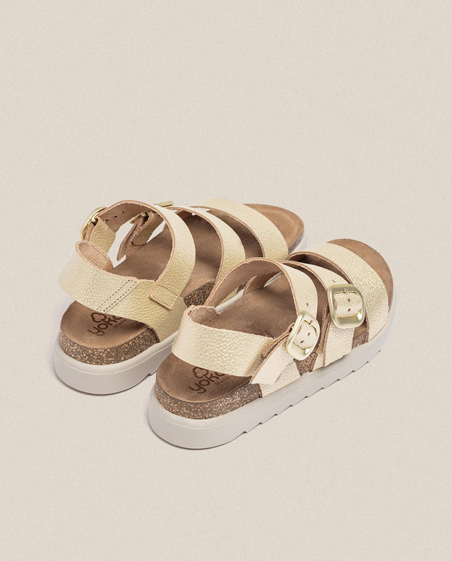 Yokono Sandalia De Plataforma Tunez 127 Dorado