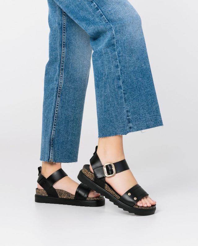 yokono Sandalia de plataforma Tunez 128 negro