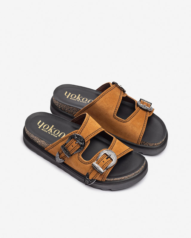 Yokono Sandalia De Plataforma TUNEZ-253 Marrón