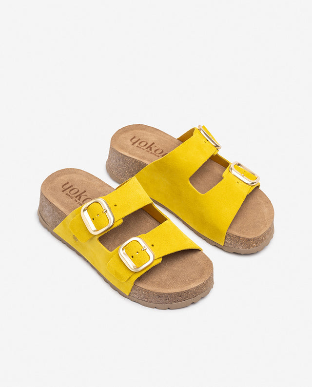 Yokono Sandalia De Plataforma WIWI-003 Amarillo