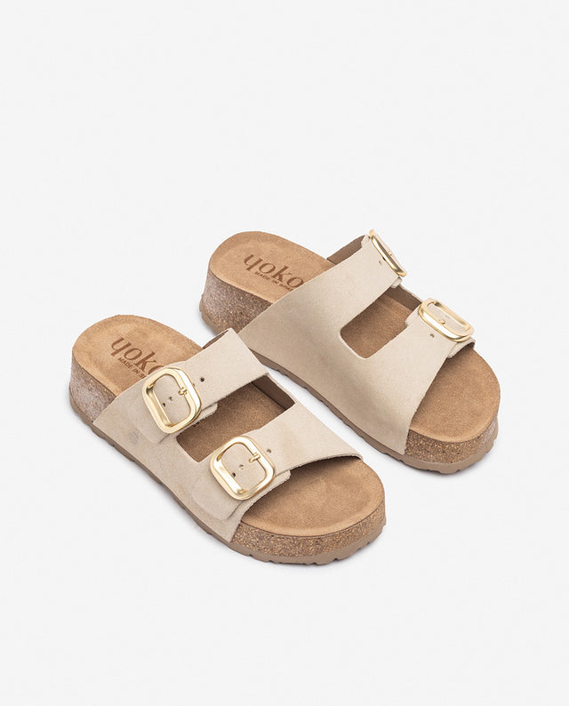 Yokono Sandalia De Plataforma WIWI-003 Beige