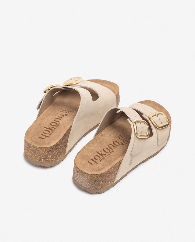 Yokono Sandalia De Plataforma WIWI-003 Beige