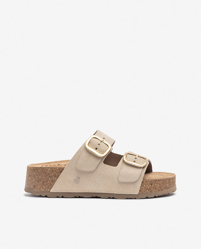 yokono Sandalia de plataforma WIWI-003 beige