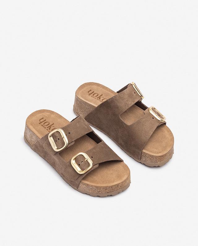 Yokono Sandalia De Plataforma WIWI-003 Marrón