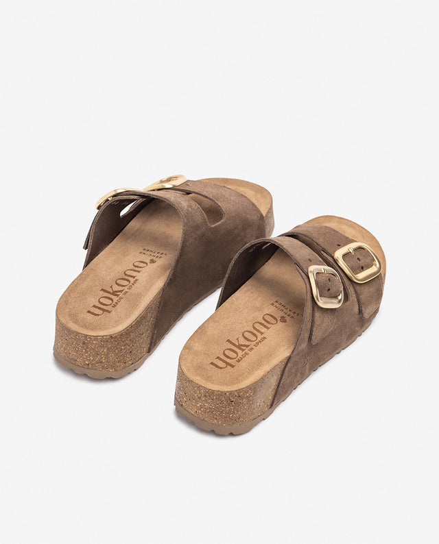 Yokono Sandalia De Plataforma WIWI-003 Marrón