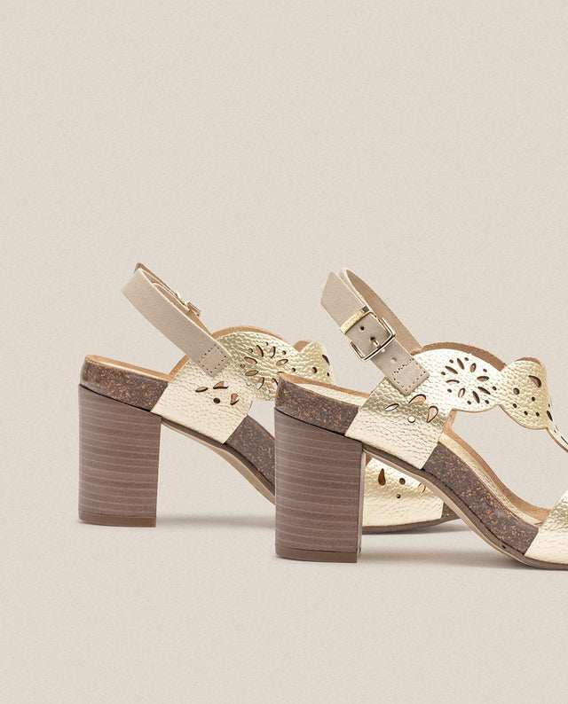 Yokono Sandalia De Tacón Ponza 006 Dorado