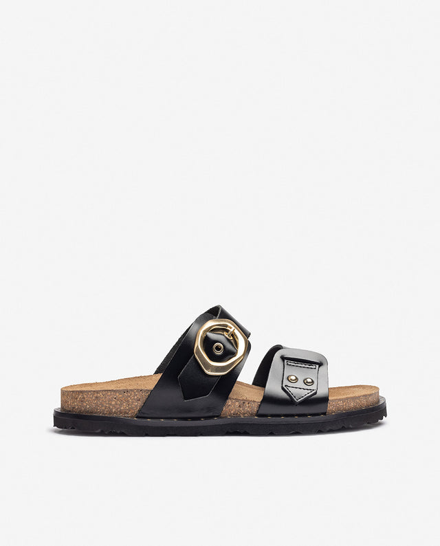 yokono Sandalia plana BOLUS-254 negro