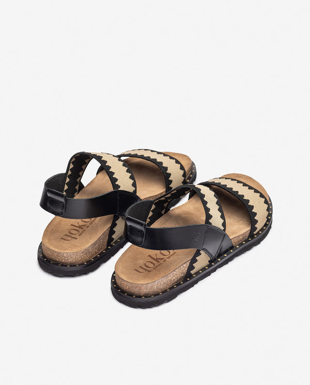 Yokono Sandalia Plana BOLUS-255 Negro