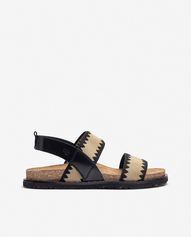 yokono Sandalia plana BOLUS-255 negro