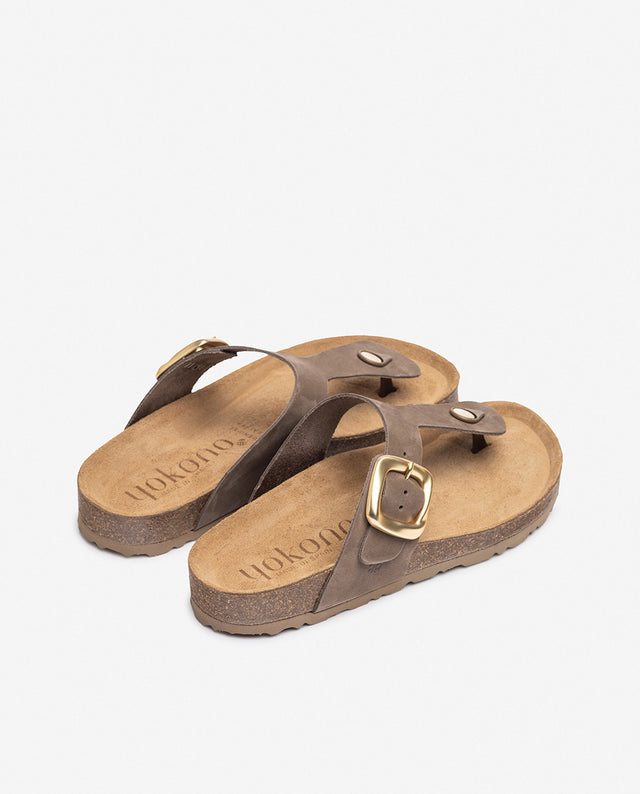 Yokono Sandalia Plana GRANADA-002 Marrón