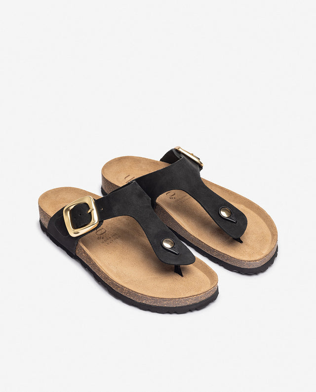 Yokono Sandalia Plana GRANADA-002 Negro