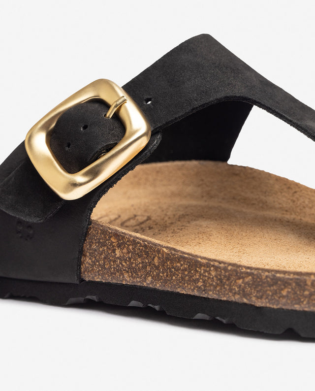 Yokono Sandalia Plana GRANADA-002 Negro