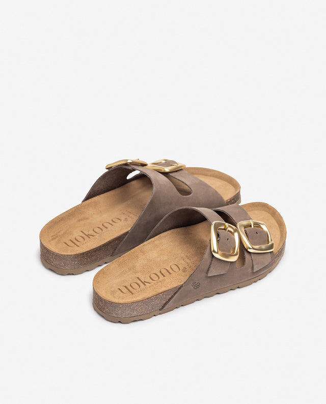 Yokono Sandalia Plana GRANADA-700 Marrón