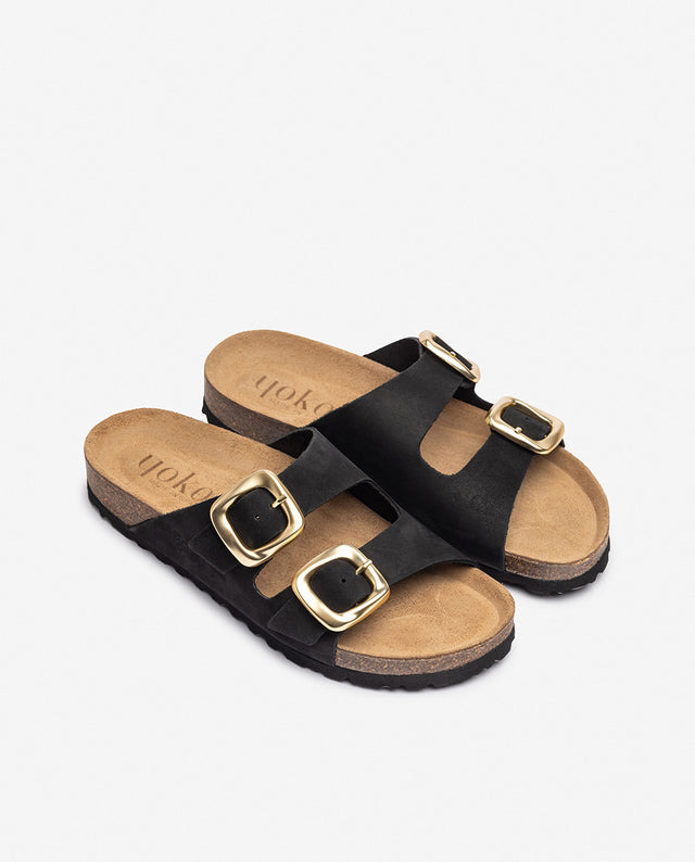 Yokono Sandalia Plana GRANADA-700 Negro