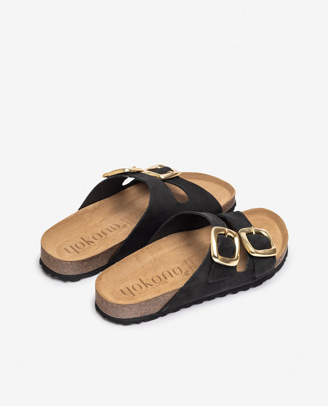 Yokono Sandalia Plana GRANADA-700 Negro