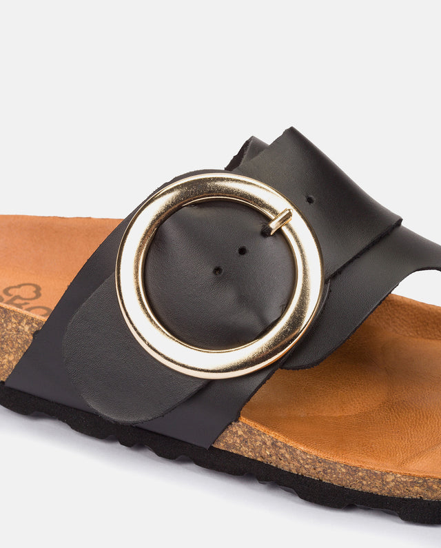 Yokono Sandalia Plana Granada 704 Negro