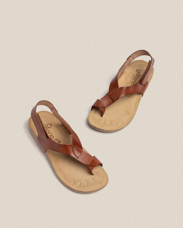 Yokono Sandalia Plana Ibiza 174 Marrón